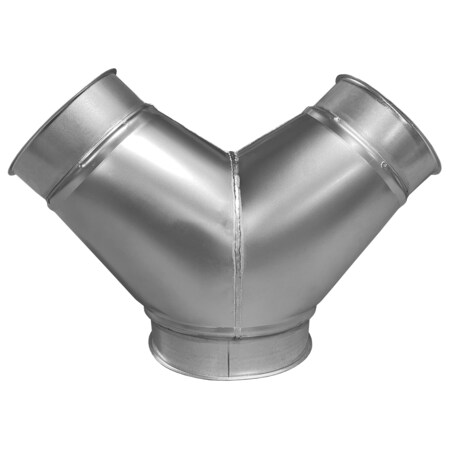 Us Tubing Airtight Y Branch, 45 deg 9-9-9, 9" Dia, Galv, 16 GA THBY0945.S16